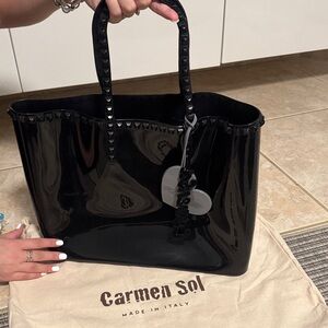 Carmen Sol Black Tote Bag